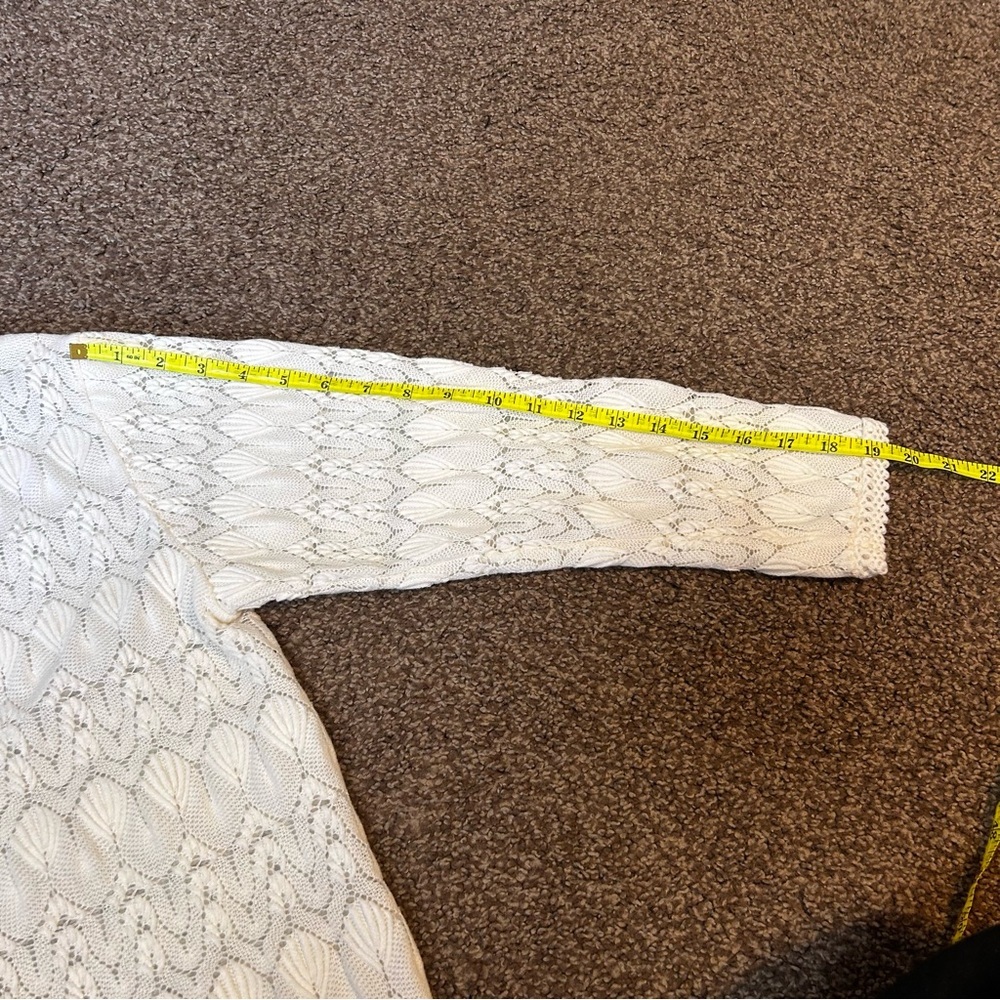 Vintage White Knit Cardigan - Picture 4 of 5